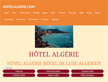 Tablet Screenshot of hotelalgerie.com